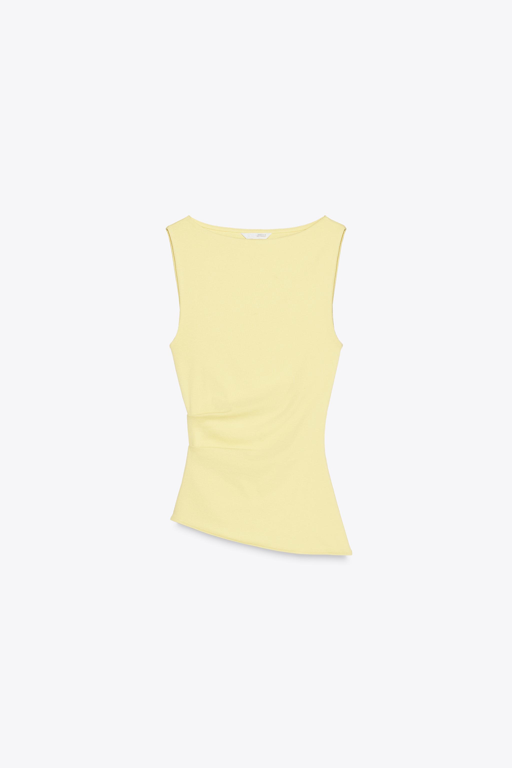 ASYMMETRICAL RUCHED T-SHIRT